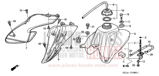 RESERVOIR A CARBURANT XR50R2 de 2002